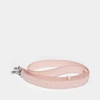MARC JACOBS MJ Textured Leather Strap in Blush Polyester