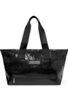ADIDAS BY STELLA MCCARTNEY STUDIO SNAKE-EFFECT FAUX LEATHER AND SHELL TOTE