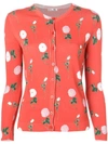 OSCAR DE LA RENTA FLORAL PATTERNED CARDIGAN