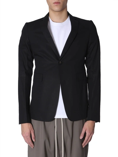 Rick Owens 73 Cm Soft Classic Jacket In Black