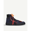 OFF-WHITE OFF-COURT SUEDE HIGH-TOP TRAINERS