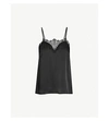 THE KOOPLES LACE-TRIMMED SILK-CHIFFON CAMISOLE TOP
