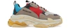 BALENCIAGA TRIPLE S SNEAKERS,554105 W09O2 BLU RED GREY