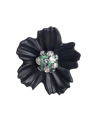 Alexis Bittar Liquid Flower Pin In Black