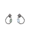 ALEXIS BITTAR CRYSTAL ENCRUSTED MISMATCHED EARRINGS,AB91E031