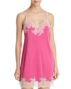 Natori Enchant Floral Lace Chemise In Vivid Pink