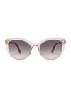 PRADA PRADA CINEMA ROUND ACETATE SUNGLASSES IN PINK.,PRAR-WA28