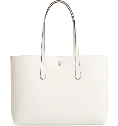 Kate Spade Large Molly Leather Tote - White In Parchment