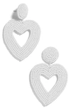 BAUBLEBAR VIONNET BEADED HEART DROP EARRINGS,80145