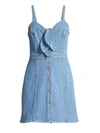 7 FOR ALL MANKIND Double Bow Tie-Front Denim Dress