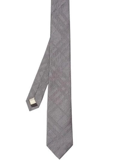 Burberry Classic Cut Check Silk Jacquard Tie In Grey