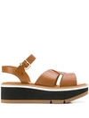 CLERGERIE PLATFORM BUCKLE SANDALS