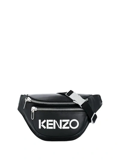 Kenzo Logo Print Belt Bag In Black