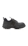 MARNI LEATHER, RUBBER AND MESH SNEAKERS,689085