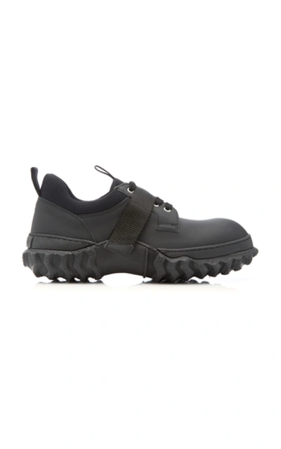 Marni Leather, Rubber And Mesh Trainers In Black
