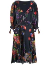 CYNTHIA ROWLEY FOREST PRINT WRAP DRESS