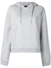 Love Moschino Logo Heart Print Hoodie In Grey