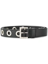 Prada Eyelet-embellished Buckled Belt In Green