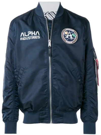 Alpha Industries Nasa Bomber Jacket In Blue