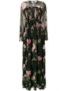 GIAMBATTISTA VALLI LONG FLORAL RIBBED GOWN