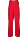 P.a.r.o.s.h Wide Leg Trousers In Red
