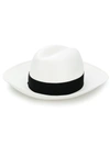 Borsalino Strap Detail Hat In Neutrals