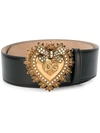 DOLCE & GABBANA DOLCE & GABBANA DEVOTION BUCKLE BELT - BLACK