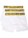 Off-white Three-pack White Industrial Boxers In White Yelllow