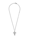 GUCCI GUCCI NECKLACE WITH SQUARE G CROSS - 银色