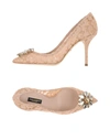 Dolce & Gabbana Woman Pumps Pink Size 6.5 Viscose, Cotton, Polyamide, Silk