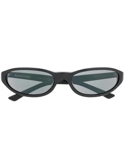 Balenciaga 59mm Cateye Sunglasses - Shiny Black/ Grey