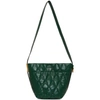Givenchy Mini Gv Quilted Leather Bucket Bag In Green