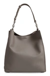 ALLSAINTS CAPTAIN NORTH/SOUTH LEATHER TOTE - GREY,WB050Q
