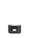 RED VALENTINO LACE UP RUFFLED BAG