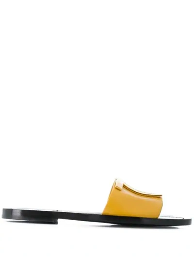 Tom Ford Logo Plaque Slides In Yellow