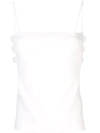 CUSHNIE CUSHNIE SIDE CUT-OUT TOP - 白色