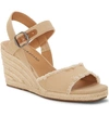 Lucky Brand Mindra Espadrille Wedge Sandal In Tavertine Fabric