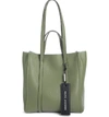 MARC JACOBS THE TAG 27 LEATHER TOTE - GREEN,M0014489
