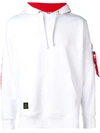 ALPHA INDUSTRIES SIDE STRIPE HOODIE