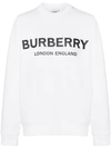 BURBERRY BURBERRY LOGO印花套头衫 - A1464 WHITE