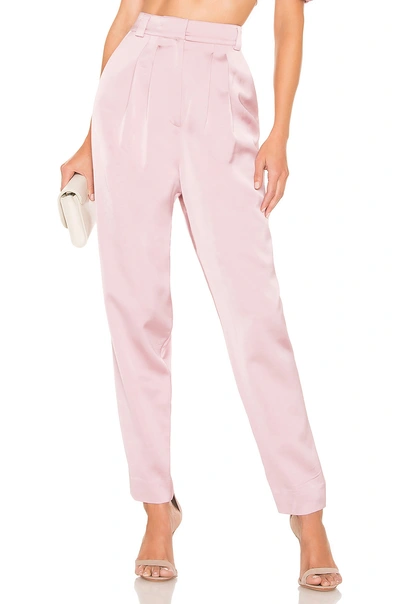 A.l.c Lennox Straight-leg Crepe De Chine Pants In Dusty Rose