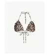 GANNI LEOPARD-PRINT BIKINI TOP