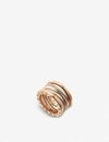 BVLGARI B.ZERO1 DESIGN LEGEND FOUR-BAND 18CT ROSE-GOLD AND WHITE CERAMIC RING,709-10045-AN858574