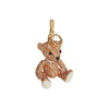 Burberry Thomas Bear Charm In Monogram Print Leather In Orange