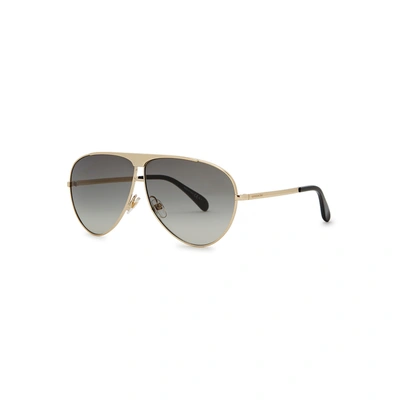 Givenchy Aviator Metal Sunglasses In Gold