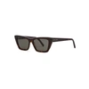 SAINT LAURENT HAVANA CAT-EYE SUNGLASSES,2996326