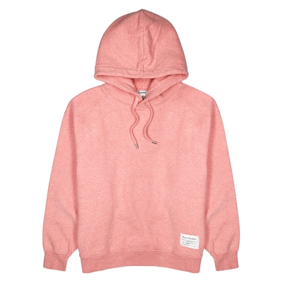 Acne Studios Rose Hooded Cotton Sweatshirt In Pink