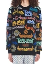 GUCCI GUCCI ALL OVER METAL MIX OVERSIZE SWEATER