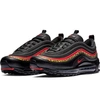 Nike Air Max 97 Leather And Mesh Sneakers In Black/ University Red/ Print