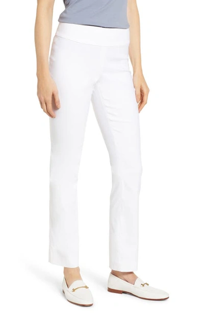Nic + Zoe Plus Size Polished Wonderstretch Skinny Ankle Trousers In Cream